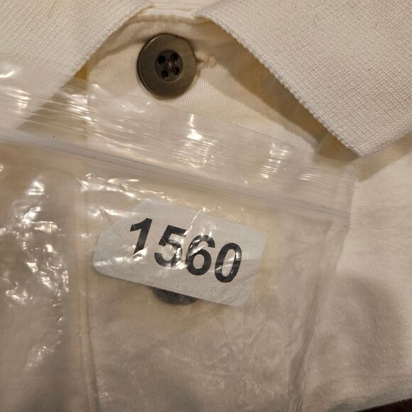 Cutter & Buck Mens L Ivory Short Sleeve Polo Shirt Cotton office Golf classic - Picture 7 of 8